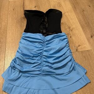 Forever 21 Strapless Black and Blue Dress